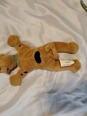 Plush Tan Puppy with Teal Collar - Soft Cuddly Stuffed Animal